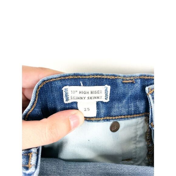 Madewell 10” High Riser Skinny Skinny Button Front Jeans Size 25 - Picture 10 of 13